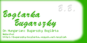 boglarka bugarszky business card